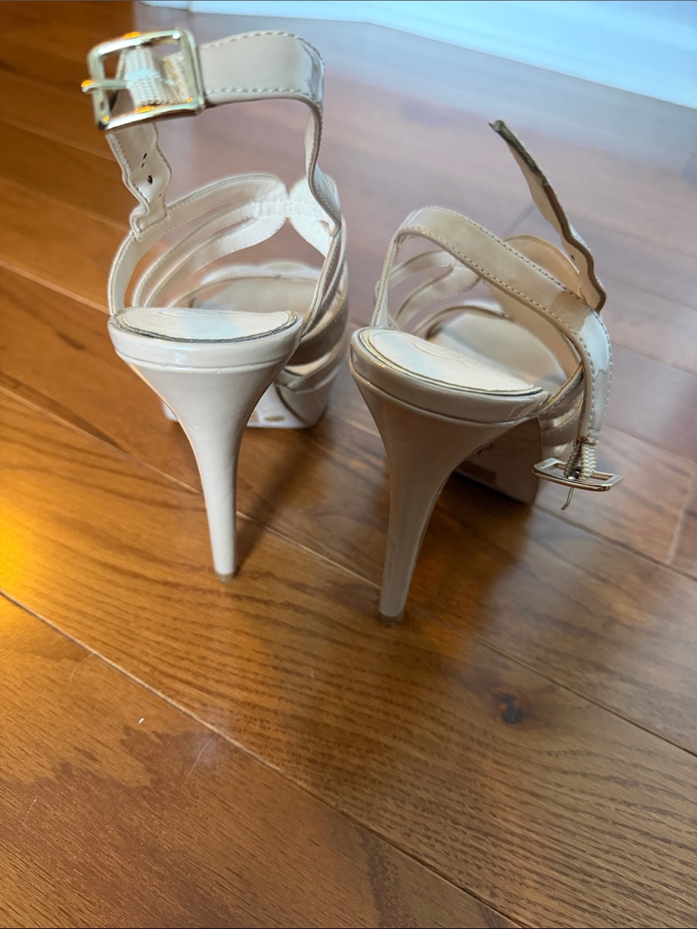 Jessica Simpson Beige Strappy High Heel Sandals - Picture 3 of 5